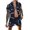 Navy, variant on Honeeladyy Men's 2 Pieces Shirts Set Casual Short Sleeve Button Down Shirts and Shorts Outfits #Wb-White-M