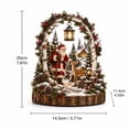 thumbnail image 3 of Santa Reindeer Winter Table Centerpiece Birch Arch Desktop Figurine Lighted Hanging Lantern Pinecone Berry Christmas Decor, 3 of 8