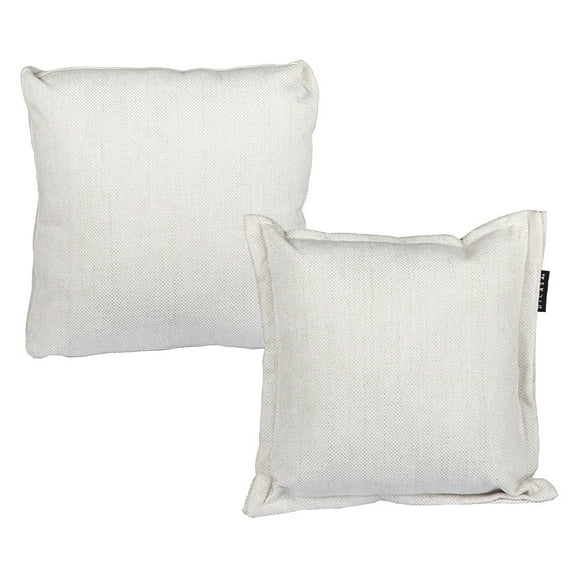 Set de 2 Cojines (1 Cuadrado + 1 Cuadrado Grande) Blanco