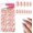 Almond French, variant on Tip Press Nails, 120 count Short Oval Nails Full Cover Nude Press ons with Glue Artificial Short Nails for Women Girls Finger Nails Design
