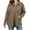 Brown, variant on TEAJOPSUU Women's Half Zip Hoodies Trendy Collared Long Sleeve Sweatshirts with Pockets Casual Loose Fit Daily Sweatshirts White