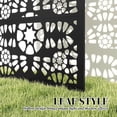 thumbnail image 4 of Outsunny 72" x 38" Metal Outdoor Privacy Screen, Black, 4 of 10