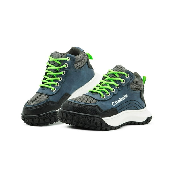 Tenis Bota Juvenil Urbanas Senderimo Antideslizantes azul petroleo 25