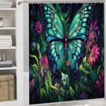 thumbnail image 5 of Wildflowers Butterfly Shower Curtain Sets with Rugs 4 Piece Rustic, 5 of 8