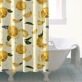 thumbnail image 4 of Yellow Lemon Fruit Slices White Pattern Shower Curtain 72"x72" ,Bathroom Decorative Shower Curtains Set with 12 Hooks,Modern Waterproof Washable Shower Curtain, 4 of 6