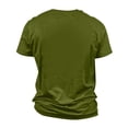 thumbnail image 4 of NAMTYQX Polyester Shirts for Men Lounge Cool Plus Size Cozy Graphic Baggy Light Crew Neck Short Sleeve Casual Hawaiian Shirt for Men Army Green Size 2XL, 4 of 5