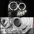 thumbnail image 5 of AKKON - For Ford Escape Chrome Clear Dual LED Ring Design Halogen Type Projector Headlights Front Lamps, 5 of 6