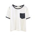 thumbnail image 4 of Povozer Girls Casual Short Sleeve T Shirts Basic Crewneck Tunic Blouses Tops(Gray,9-10Y), 4 of 5