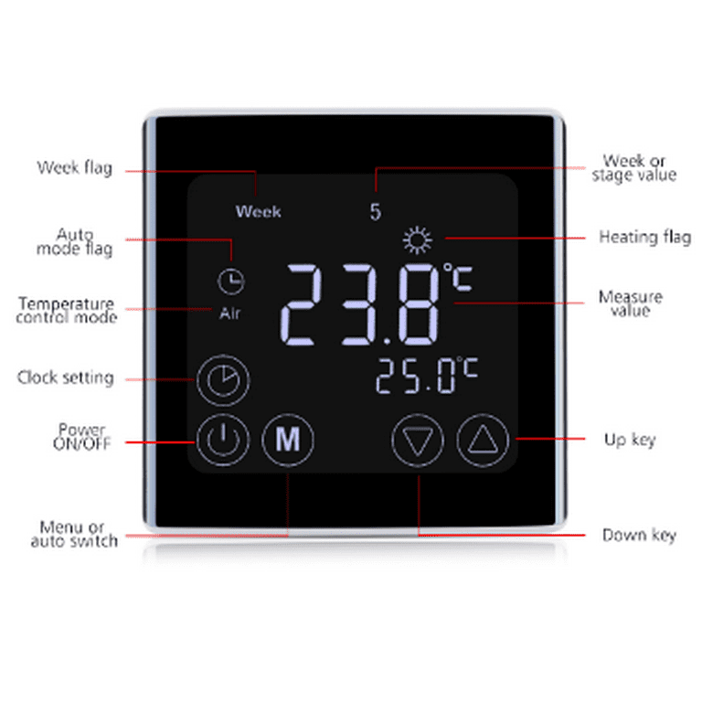Thermostat Intelligent Temperature Controller Electric Actuator 230V NO  Thermostat For Room Temperature Controller C17.GH3-wifi