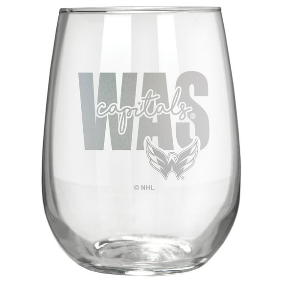 Washington Capitals Etched 17oz. City Stemless Wine Glass