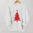 thumbnail image 4 of SYMOID Womens White Christmas Tree Graphic Sweatshirt - 100% Polyester Soft, Long Sleeve Crew Neck Relaxed Fit for Holiday Gatherings (S-XXL),Size XL, 4 of 5