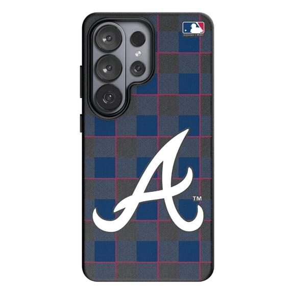 Keyscaper Atlanta Braves Plaid Galaxy Magnetic Bump Case
