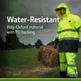 thumbnail image 5 of John Deere Hi-Visibility 3-Piece Rain Suit, ANSI Class 3 Rain Gear for Men and Women, 2XL, 5 of 9
