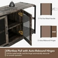 thumbnail image 2 of Farmhouse TV Stand for 65" TVs, Rustic Wood Entertainment Center with Storage Cabinet and 2 Mesh Doors, Vintage Media Console for Living Room, Bedroom, Dark Oak, 2 of 8