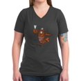 thumbnail image 1 of CafePress - Toasting Wine Lobster Women's V Neck Dark T Shirt - Women's V-Neck Dark T-Shirt, 1 of 1