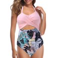 thumbnail image 1 of Aayomet Swim Wear for Ladies Athletic Training Tummy Control Swimwear,Pink L, 1 of 5