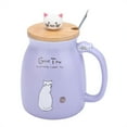 thumbnail image 1 of Taza de leche, 1 pieza, taza de café de cerámica con forma de gato encantador, multifuncional Jadeshay A, 1 of 8