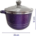 thumbnail image 3 of Batería De Cocina CHIC FLIC Recubrimiento De Granito 10 Pz 5 Ollas Y 5 Tapas Morada De Aluminio, 3 of 6