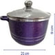 thumbnail image 3 of Batería De Cocina CHIC FLIC Recubrimiento De Granito 10 Pz 5 Ollas Y 5 Tapas Morada De Aluminio, 3 of 6