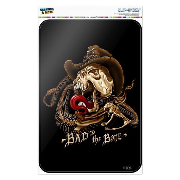 Bad To The Bone Skull Snake Biker Motorcycle Western Home Business Office Sign