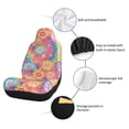 thumbnail image 6 of Car Seat Covers Are Protected From Dust And Spillage And Elastic Straps Are Easy To Install For Easy Car Suv Truck Delivery Darkmagenta Tie-Dye Background Rainbow Colors (2) 1, 6 of 8