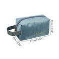 thumbnail image 2 of Unique Bargains 1 Pc Women Portable Travel Cosmetic Bag for Vacation Outdoor Activities Blue Flannel, 2 of 3