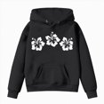 thumbnail image 4 of KPOPLK Floral Print Cute Hoodie for Teen Girls Hoodies Preppy Trendy Sweatshirt Casual Pullover Sweatshirts Black,Size 8-10 Years, 4 of 4