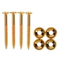 thumbnail image 1 of Graflsoa 4-Piece Gold Electric Guitar Bass Neck Ferrule Bushings with Screws for Secure Body-Neck Connection, 1 of 6