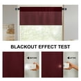 thumbnail image 6 of XWZO Farmhouse Burgundy Valance Curtain for Kitchen, Room Darkening Rod Pocket Short Curtains for Bathroom, Window Toppers Cafe Curtain 1 Panel, W60 x L18, Burgundy, 6 of 8