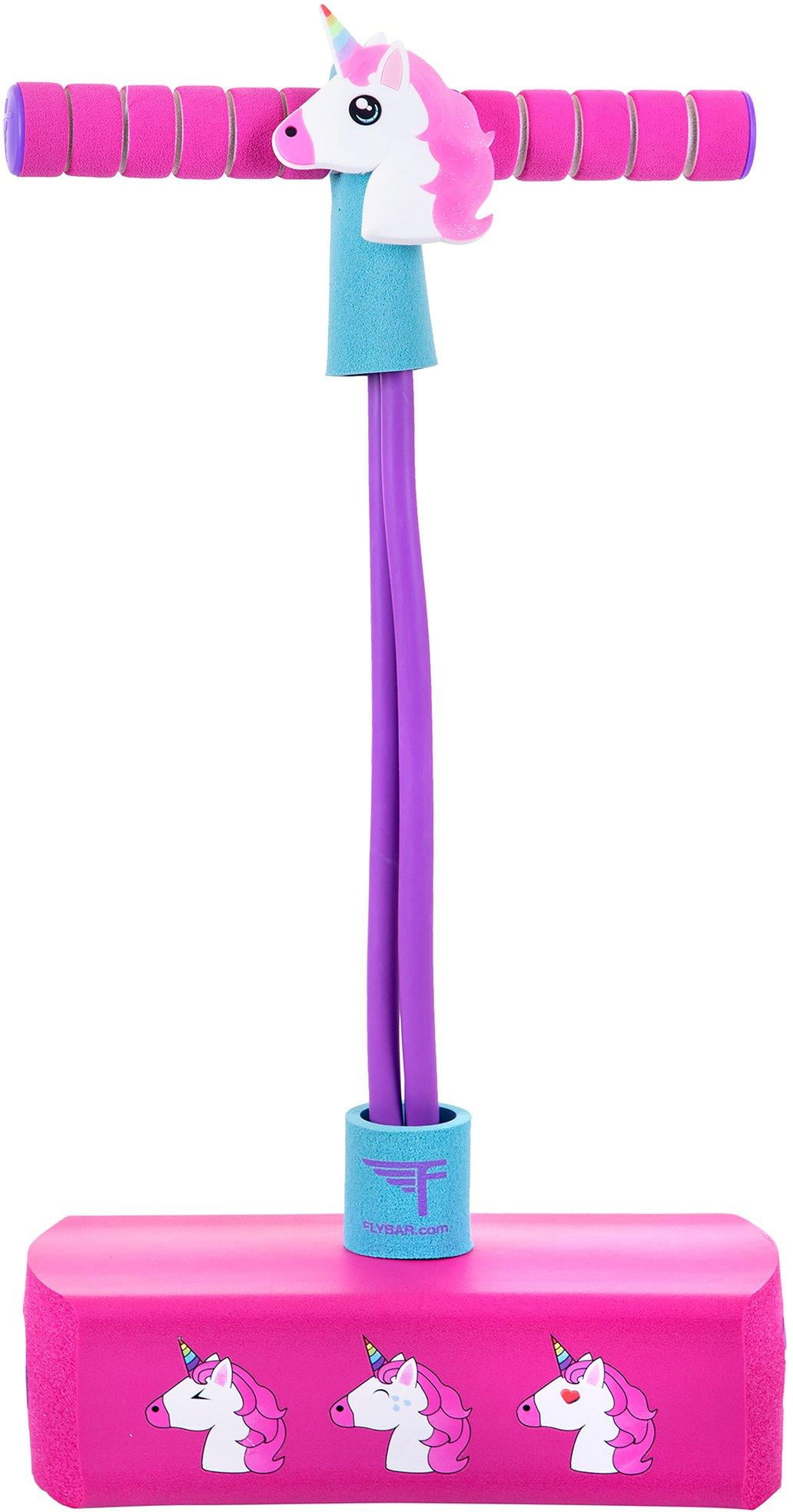 Flybar My First Foam Pogo Jumper for Kids Fun and Safe Pogo Stick for Toddlers Pink Princess Durable Foam and Bungee Jumper for Ages 3 and up Supports up to 250lbs