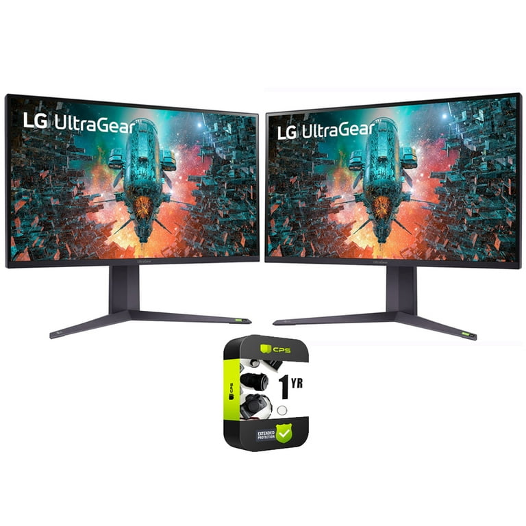 LG 32GQ950-B 32 inch UltraGear UHD 4K Nano IPS with ATW 1ms 144Hz Monitor  with G-SYNC 2 Pack Bundle with 1 YR CPS Enhanced Protection Pack