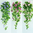 thumbnail image 6 of Artificial Hanging Plants Fake Ivy Vine Fake Ivy Leaves Fake Plant Flower Realistic Vivid Waterproof Hanging Artificial Silk Morning Glory Imitation Flower for Room Indoor Outdoor Decoration, 6 of 8