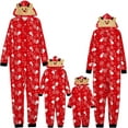 thumbnail image 1 of GRNSHTS Matching Family Christmas Pajamas Sets Snowman Printed Hooded Romper PJ's Zipper Jumpsuit Home Loungewear (Dad,2XL), 1 of 5
