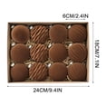 thumbnail image 7 of PULMCheerger 12-Pack Classic Dark Velvet Flocked Christmas Ball Ornaments - 6 cm/2.4 in Decorative Tree Accents for Festive Holiday Spirit, 7 of 7