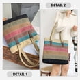 thumbnail image 3 of Raindrops Reusable Shopping Tote Bag Assorted Color Large Capacity Canvas 1Set, 3 of 8