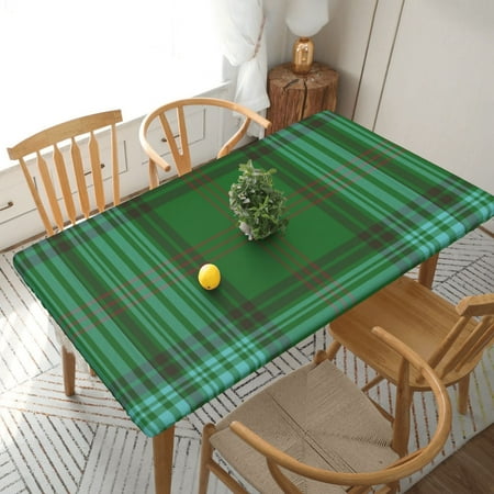 

Home Deluxe Tablecloth Ross Clan Hunting Tartan Variant Waterproof Elastic Rim Edged Table Cover- For Christmas Parties And Picnics 5ft