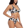 thumbnail image 2 of Rocae Daisies Flowers for Bikini Set for Women Two Piece Sexy High Swimsuits Split Crossover Bikini X-Large, 2 of 9