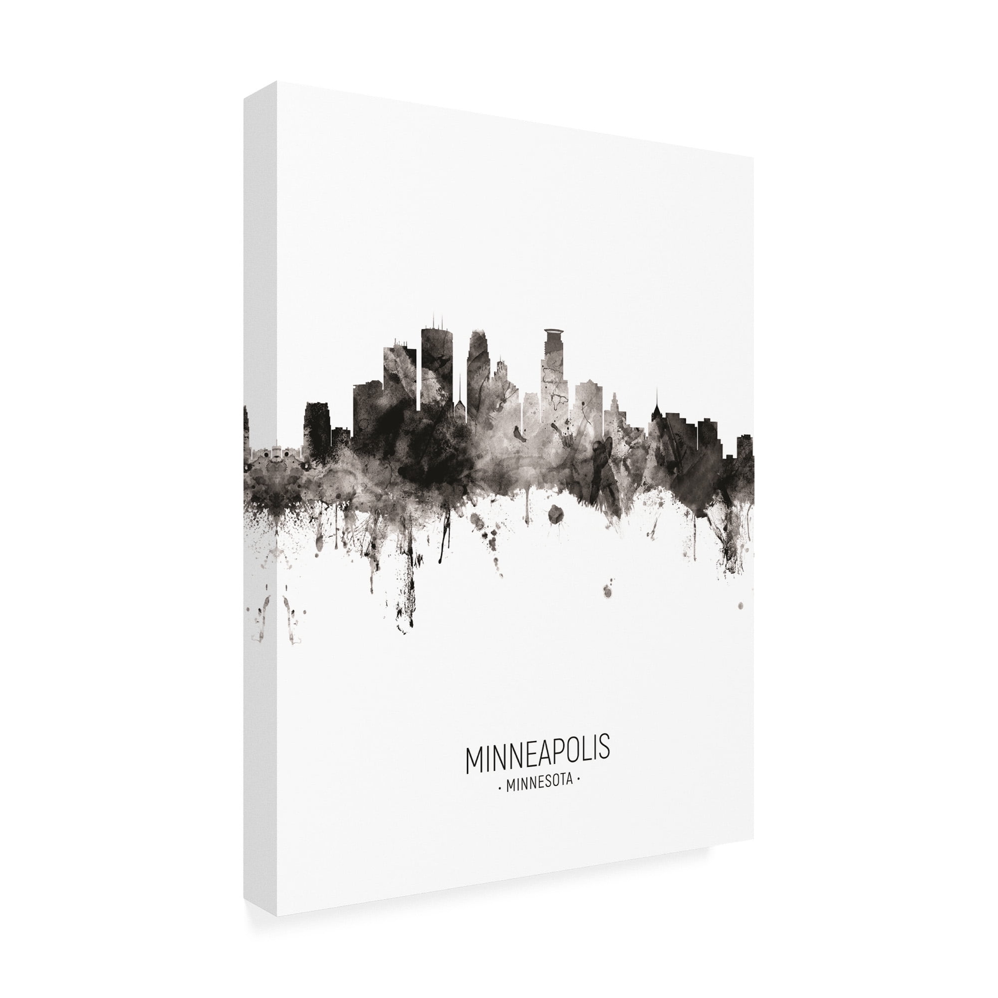 Trademark Fine Art 'Minneapolis Minnesota Skyline Portrait II' Canvas Art by Michael Tompsett