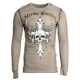 thumbnail image 2 of XTREME COUTURE by AFFLICTION Men's Thermal T-Shirt ANNUIT Biker MMA, 2 of 9
