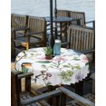thumbnail image 2 of Fsddascl Spring Bird Floral Outdoor Tablecloth - 60 Inch Round Dining Table Cover, Summer Birds Flowers Watercolor Waterproof Outdoor Table Cloth with Umbrella Hole & Zipper for Picnic/Patio/Party, 2 of 7