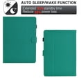 thumbnail image 5 of ELEHOLD Leather Wallet Case For Amazon Kindle Paperwhite 5 (11th Generation) 2021 Fiber Pattern Lightweight Folio Stand Cover, Auto Sleep&Week Function, Full Body Protection, Cyan, 5 of 9