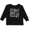 thumbnail image 3 of Inktastic Ovarian Cancer- Together We Will Win Boys or Girls Long Sleeve Toddler T-Shirt, 3 of 5