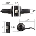 thumbnail image 2 of Design House Stratford 6-Way Universal Privacy Bed and Bath Door Lever, Matte Black, 2 of 9