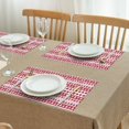 thumbnail image 3 of Red Christmas Pattern Summer Placemats Table Placemats Set Of 4-Linen Kitchen Washable Placemats Table Mats 11.8"x17.7" Non-Slip Heat Resistant, 3 of 6