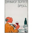 thumbnail image 2 of Switzerland - Bahnhof Buffet Basel (artist: Amiet c. 1921) - Vintage Advertisement (9x12 Art Print, Wall Decor Travel Poster), 2 of 3