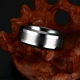 thumbnail image 7 of 8mm Purely Tungsten Carbide Ring for Men Wedding Fashion Jewelry Bands Size 8-12, 7 of 7