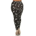 thumbnail image 3 of Plus Size Print, Full Length Leggings In A Fitted Style With A Banded High Waist Multi, 3 of 4