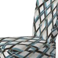 thumbnail image 4 of Designart « Urban Lattice In Blues » Fauteuil d'Appoint Rembourré à Motif de Grille Bleu - Fauteuil Moderne pour Chambre, 4 of 7