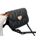 thumbnail image 3 of Bolso de hombro individual a la moda para mujer, elegante, fácil de combinar, compacto, para ir de compras, color negro, tamaño libre, 3 of 14