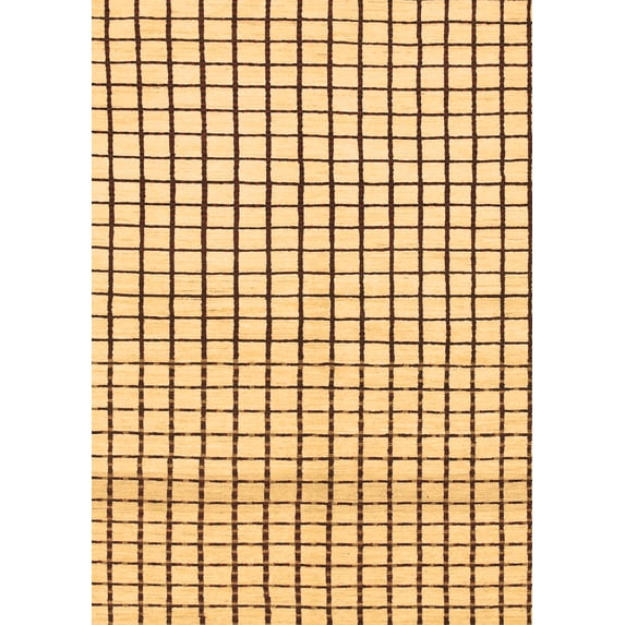 Ahgly Company Indoor Rectangle Solid Brown Modern Area Rugs, 8' x 10'